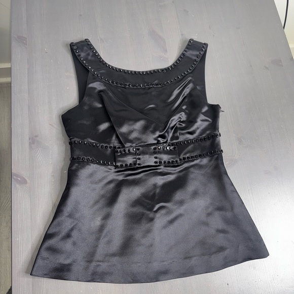 Red Valentino Studded Sleeveles Blouse Silk Top - Picture 6 of 13